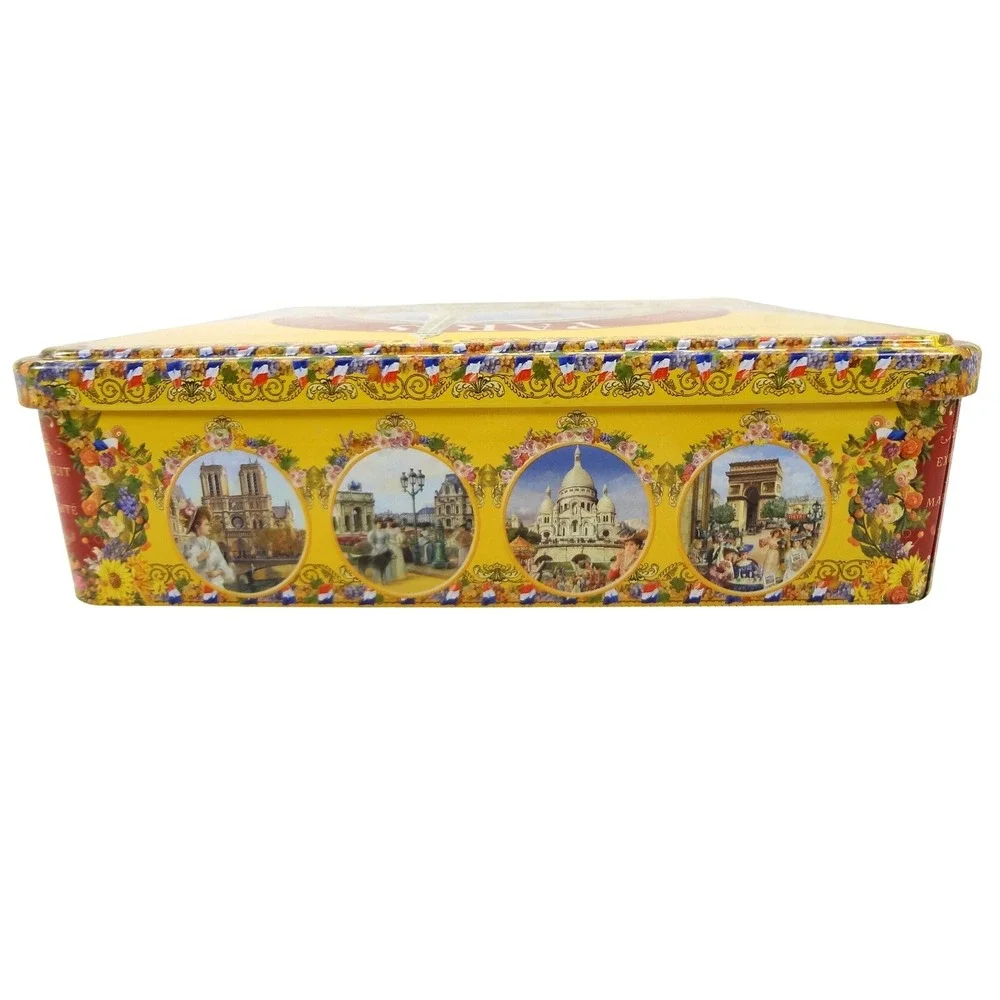 La Cure Gourmande Paris Tin Yellow French Landmark Belle Epoque‎ Metal Box